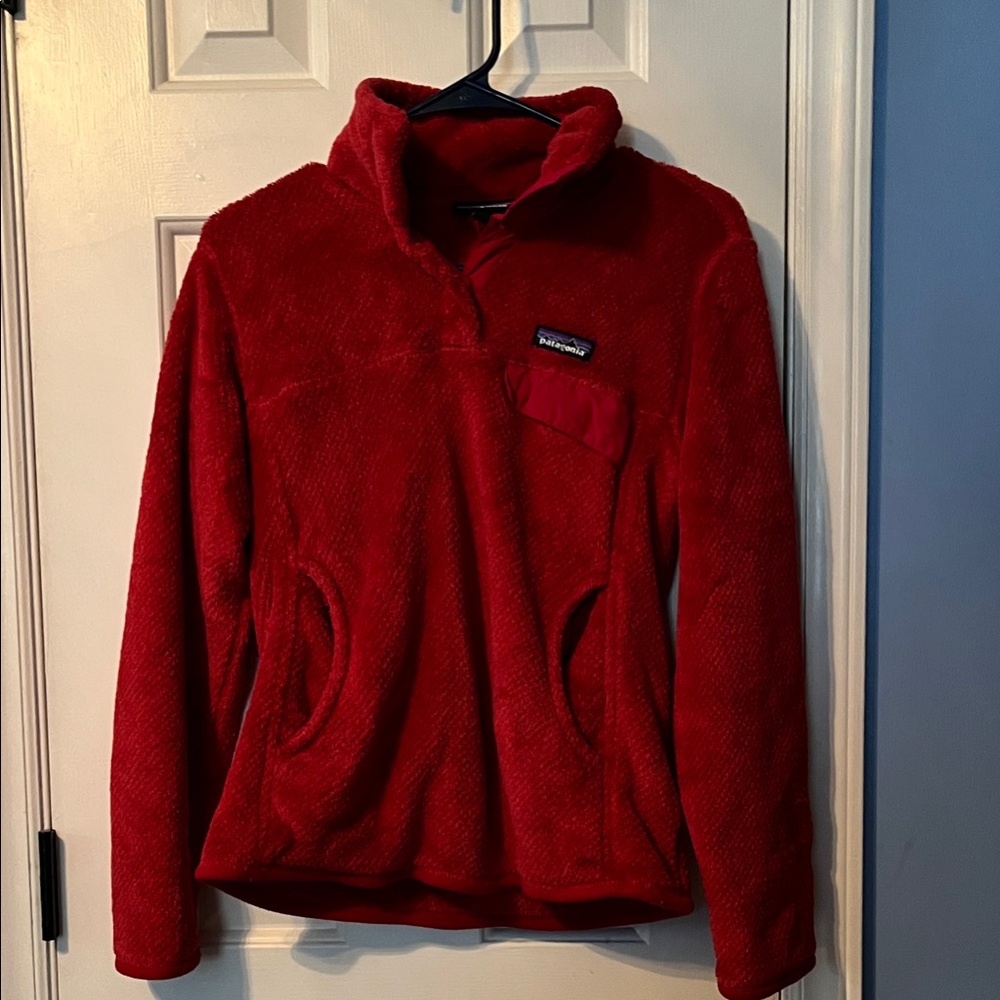 Patagonia Bold Red Teddy Jacket